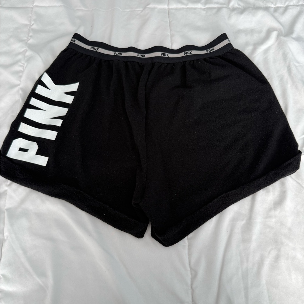 Victoria's Secret PINK Black Shorts with White Logo